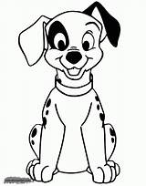 Coloring Dalmatian Dog 101 Pages Dalmatians Patch Outline Sitting Template Disneyclips sketch template