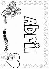 Abril Coloring Pages Color Girls Names Hellokids Sheets Name Print Online Acacia sketch template