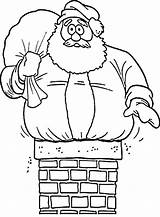 Christmas Coloring Santa Pages Chimney Father Chimneys Drawing Printable Stuck Print Color Getcolorings Kids Getdrawings sketch template