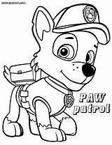 Paw Patrol Coloring Pages Printable Printables Print Characters Chase Rocky Pdf Colorings Color Kids Cartoon Template Halloween Getcolorings Preschoolers Gif sketch template