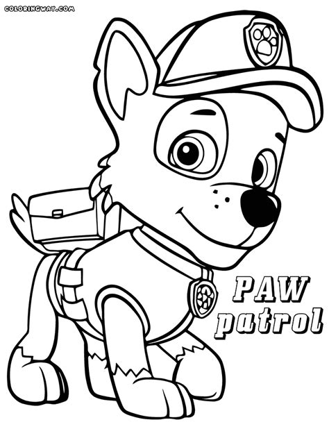 printable paw patrol coloring pages chase background colorist