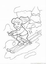 Coloring Pages Ski Doo Printable Skiing Getcolorings Color Getdrawings sketch template