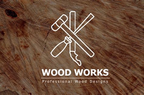 wood logo logo templates  creative market