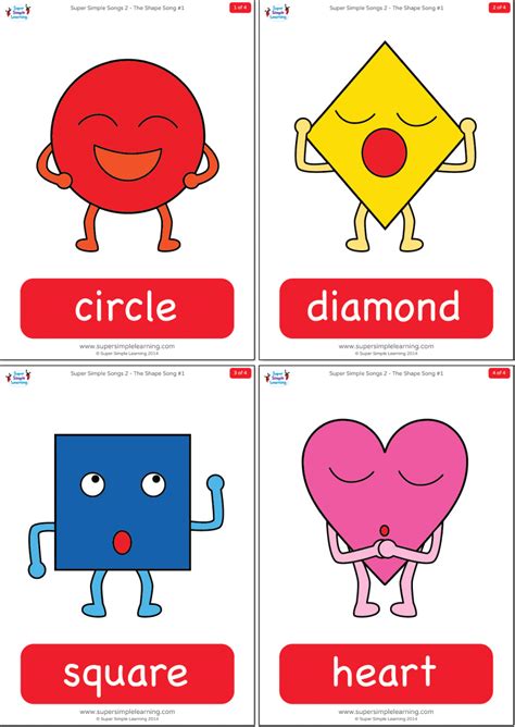 shape song  flashcards super simple