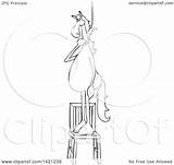 Noose Lineart Standing Chair Horse Illustration Cartoon Royalty Neck Clipart Around Its Djart Vector sketch template