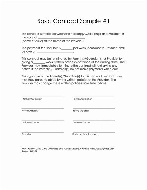 simple business contract template     basic agreement template simple contract