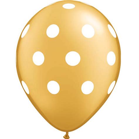 qualatex polka dot balloon gold white color  walmartcom