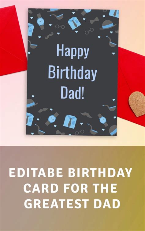 foldable printable birthday cards  dad