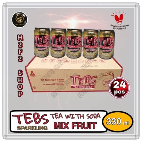 Jual Tebs Sparkling Mix Fruit Can Minuman Teh Soda Aneka Buah Kaleng