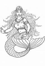 Mermaid Coloring Pages Printable Dora Adults Shamrock Kids Pretty Template Color Print Adult Detailed Kingdom Getcolorings Hard sketch template