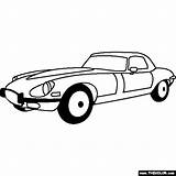Jaguar Type Car Pages Coloring Template Sketch sketch template