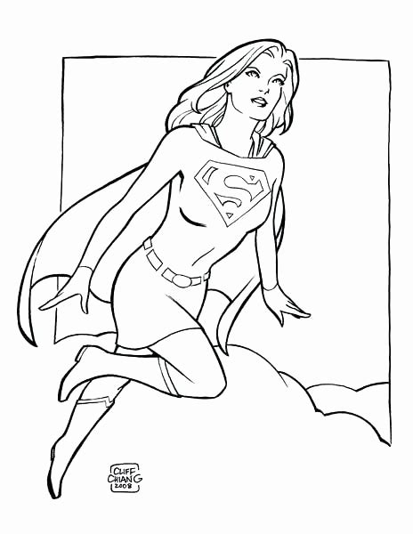 coloring pages  supergirl  getdrawings