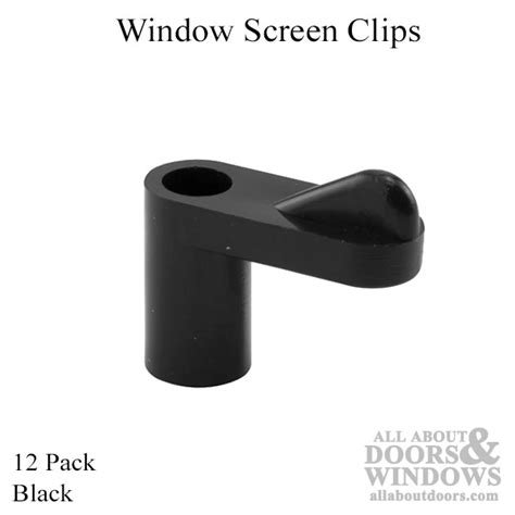 window screen clips plastic   pack black