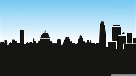 city skyline silhouette cartoon wallpaper