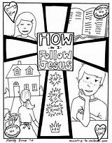 Jesus Coloring Pages Directions Follow Lessons sketch template