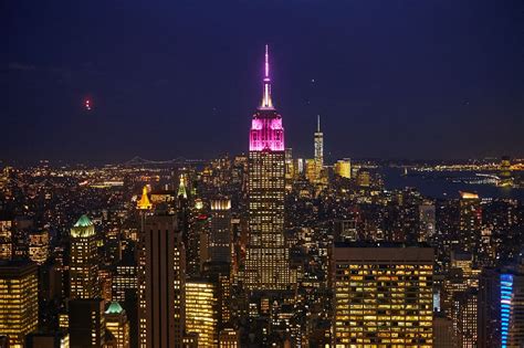 glamour lights up the empire state building in pink for women of the