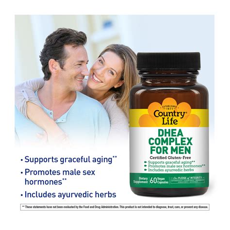 dhea complex for men hormone support country life vitamins