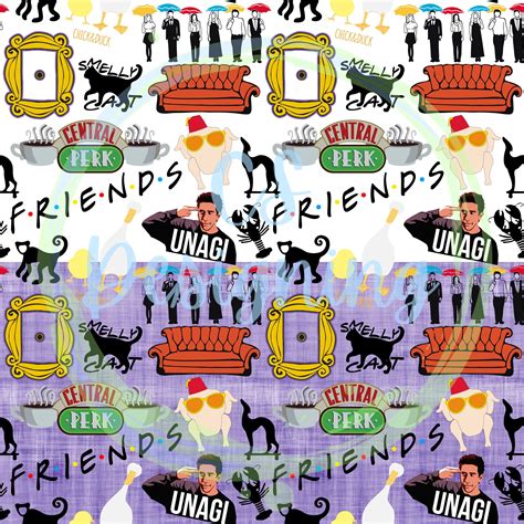 friends seamless patternfriends digital printseamless etsy