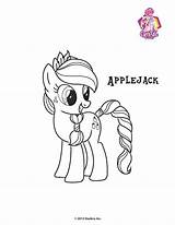 Colorat Ponei Planse Micii Coloriage Applejack Micul Unicorni Hasbro Gokid Jecolorie Fluttershy Sursa sketch template