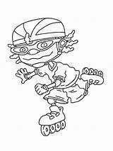 Colouring Rocket Rocketpower Power Coloring Pages Cartoon Fun Kids Otto sketch template