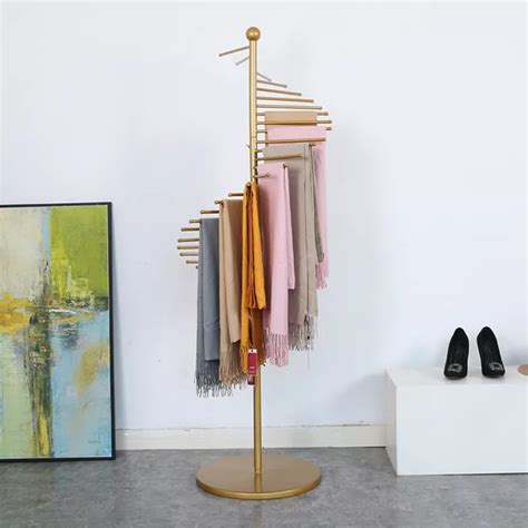 golden scarf shelf floor display rack creative silk scarf clothing