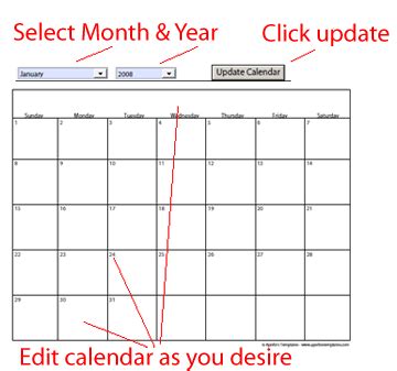 calendar templates fotolip