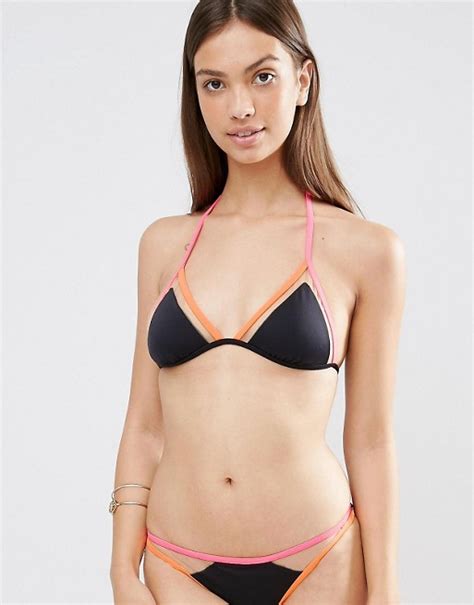 New Look New Look Cut Out Triangle Bikini Top