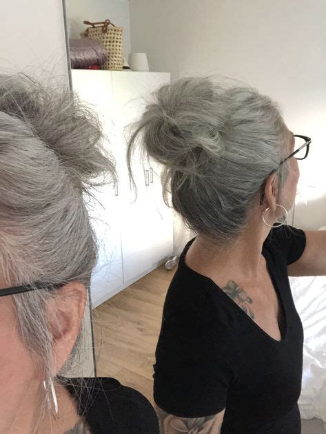 hair grey silver messy buns 57 ideas grey white hair