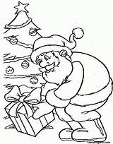 Tree Christmas Coloring Pages Santa Presents Under Cause Drawing Print Printable Gifts Kids sketch template