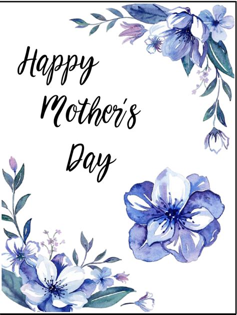 printable mothers day cards      color