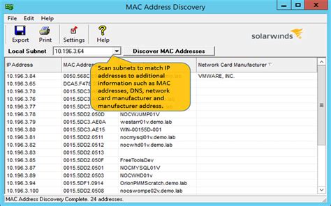 Mac Address Scanner Scan Mac Addresses Solarwinds