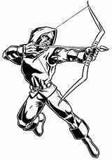 Marvel Flecha Archer Heroes Heros Kolorowanki Dzieci sketch template