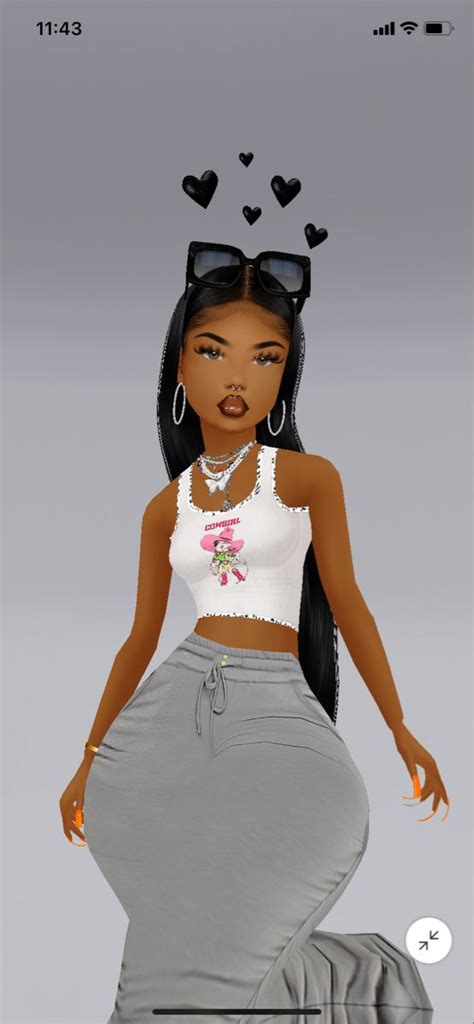 Imvu Baddie In 2021 Black Girl Cartoon Black Girl Magic Art Black