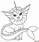 Vaporeon Pokemon Coloring Pages Drawing Evolution Eevee Printable Draw Color Drawings Print Clipart Book Evolutions Getcolorings Powerful Getdrawings Manga 3d sketch template