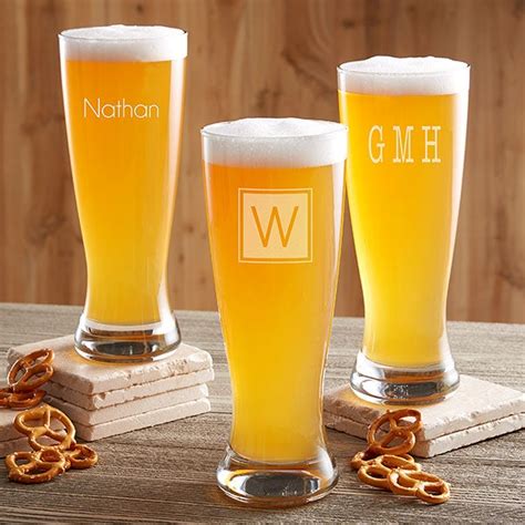 Personalized Beer Pilsner Glasses Classic