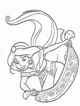 Jasmine Jasmin Aladdin Tegning Prinsesse sketch template