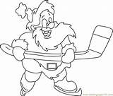 Coloring Hockey Santa Ice Pages Christmas Claus Coloringpages101 Color sketch template