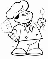 Chef Coloring Pages Printable Drawing Chefs Kids Little Fat Para Cartoon Getdrawings Girl Google Choose Board sketch template