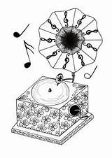 Gramophone sketch template