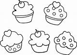 Cupcake Coloring Pages Cute Cupcakes Printable Drawing Sweets Colouring Cake Cakes Wonder Color Kids Drawings Getcolorings Getdrawings Ice Print Cream sketch template