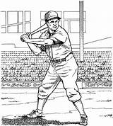 Coloring Baseball Pages Run Batting Kids Purplekittyyarns Colouring Adult sketch template
