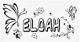 Nome Eloah Nomes Pintar sketch template