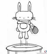 Trampoline Coloring Pages Template Hipster Bunny sketch template