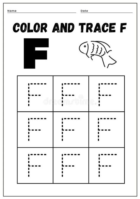 Letter F Worksheet For Preschool And Kindergarten Letter F Alphabet