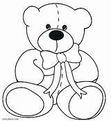 Teddy Bear Coloring Pages Kids Valentine Getdrawings sketch template