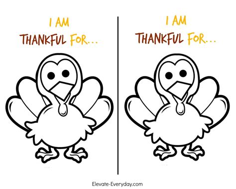 childrens thanksgiving activity thankful turkeys elevate everyday