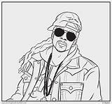 Rapper Migos sketch template