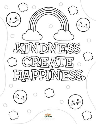 printable kindness coloring pages