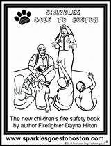 Coloring Fire Safety Pages Thank Please Sketch Book Drill Sparkles Boston Goes Sheet School Getcolorings Print Color Dog Help Girls sketch template