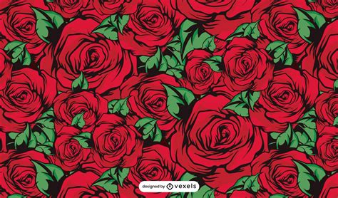 red roses pattern design vector